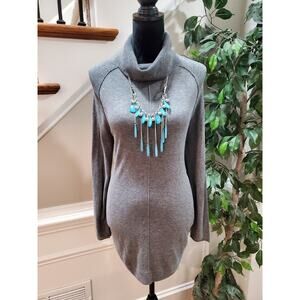 Calson Women's Gray Viscose Long Sleeve Cowl Neck Pullover Knit Sweater Size XS